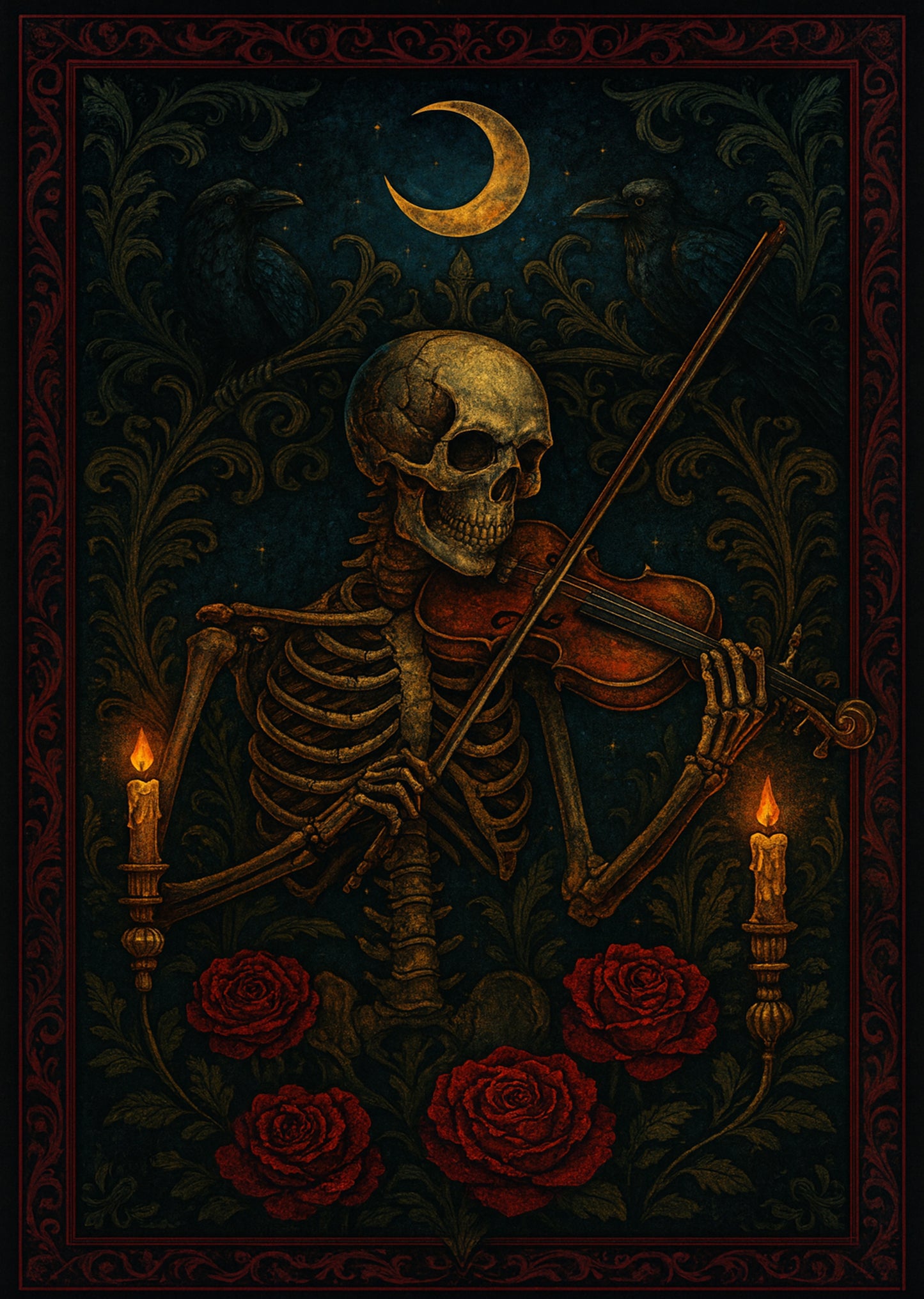 Skeleton Playing Violin Blanket 🎻☠️